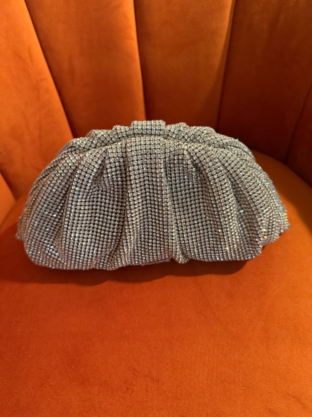 Silver Crystal Evening Clutch